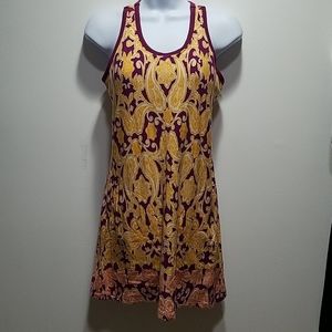 Athleta tunic top dress paisley racer back S